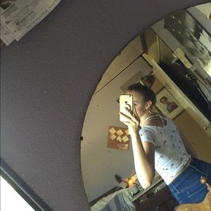 Floral tight cross top t shirt